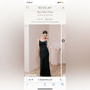 Skye Velvet Bridesmaid Dress in Classic Emerald (614)